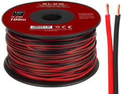  Hangszóró kábel 2x0, 22 mm fekete/piros (73-370)