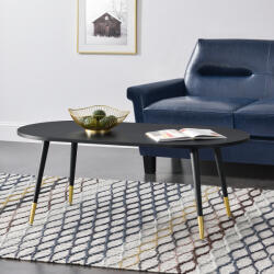 PremiumXL en. casa Dohányzóasztal Fontana S fekete/sárgaréz