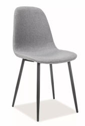 SIGNAL MEBLE Fox Modern Szövet Étkezőszék Szürke Fekete Vázzal