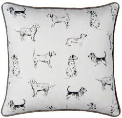 Clayre & Eef Textil Párnahuzat 50X50cm, Kutyás, 50% Acryl-50% Polyester, Dog Lovers - fizz