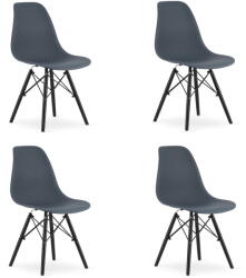 Bravolo OSAKA Sötét Pala Szék / Fekete Lábak x 4