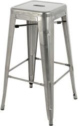 King Home Tower 76 Fém Bárszék Ezüst