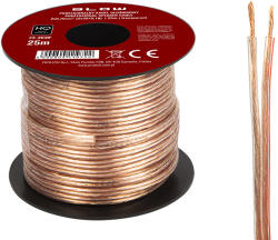 BLOW Cablu de difuzor 2x0, 75 mm transparent 25 m (73-363-)