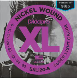 D'Addario EXL120-8 Elektromos gitárhúrok (EXL120-8)