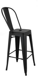 King Home Tower Big Back Fém Bárszék Fekete