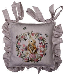 Clayre & Eef Párnahuzat Kötős 40X40cm, 100% Pamut, Happy Bunny - fizz