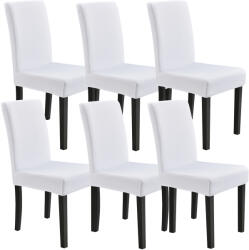 PremiumXL neu. haus 6X Székhuzat Vedőhuzat Stretch Mosható Különböző Méretű Székre Szett Fehér