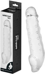 Addicted Toys - пенис удължител с пръстен за тестиси - 23см прозрачен