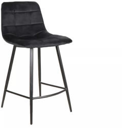 Signal Mila H-2 Fekete Bársony Bárszék Fém Vázzal