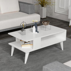 PremiumXL en. casa Dohányzóasztal Lycksele 40 x 90 x 45 cm fehér