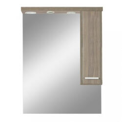 Leziter Dulap suspendat cu oglindă Nerva 75 cm, ulm Rauna (MS75FKZRSZRSZ)