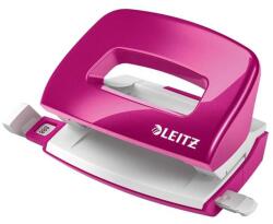 Leitz Lyukasztó, kétlyukú, 10 lap, fém, mini, LEITZ "Nexxt Wow", rózsaszín (50601023) - iconink