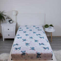  Disney Lilo és Stitch, A csillagkutya Ohana White gumis lepedő 90x200 cm - fizz