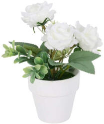  Művirág - Rózsa - cserépben - 3 színben (PL4003100) (PE-8315)