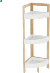 Sarokpolc, fehér/természetes bambusz, FONG