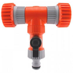 4493 Siroflex "T"elágazó 1 elzáró, 2 db 3/4" tümlő (PE-0091)