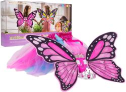 Inlea4Fun Interaktív pillangószárnyak szivárványos ruhával és koronával BUTTERFLY WINGS (RA-ZDZ.D2402-1B)
