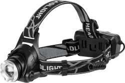 Rebel URZ0936-1 Rebel fejlámpa, 10W CREE LED, 2db 1500mAh akkumulátorral, zoom funkció (URZ0936-1)