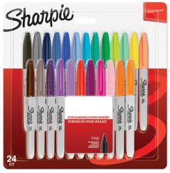 Sharpie Alkoholos marker készlet, 1 mm, kúpos, SHARPIE Fine Point , 24 különböző szín (NSH2065405)