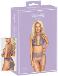 Kissable - csipke fehérnemű szett (lila) - szexshop