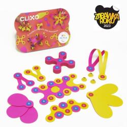 CLIXO Cuburi magnetice Clixo Crew pack, Roz-Galben