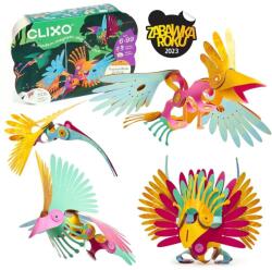 CLIXO Clixo, Păsări tropicale din pădurea tropicală, set de construcție magnetică 22 bucăți