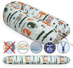 Scamp formázható univerzális baba-mama párna pamut huzattal - Menta erdei állatok