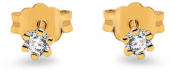 Heratis Forever Minimalista fülbevaló lab-grown gyémánttal, 14 K sárga arany FLLG002