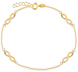 Heratis Forever Végtelen szimbólumokkal díszített bokalánc, 14K sárga arany IZ29813