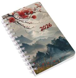 Realsystem Zsebnaptár REALSYSTEM SP3 spirál mini 78x128mm heti fehér lapos Japán 2026 (8811-51) - robbitairodaszer