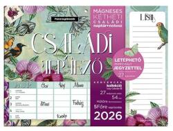 Lizzy card Falinaptár mágneses LIZZY CARD 220x300mm 2 hetes+ jegyzettömb Anyu tervezője Scrapbook Style 2026 (21716) - robbitairodaszer
