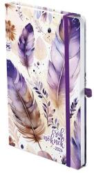 TopTimer Határidőnapló TOPTIMER "Csak nőknek" N018 A/5 heti fehér lapos Lila toll 2026 (N018J-002) - robbitairodaszer