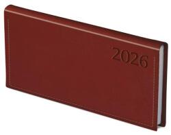 Toptimer Zsebnaptár TOPTIMER Traditional T030 fekvő fehér lapos bordó 2026 (T030T-002) - robbitairodaszer