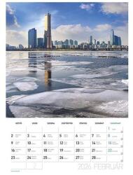 Lizzycalendar Falinaptár LIZZYCALENDAR B/4 álló spirálozot Világvárosok 2027 (7540226007) - robbitairodaszer