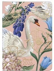 Planall Zsebnaptár PLANALL B/6 heti álló fehér lapos aranyozott Swan 2026 (21542) - robbitairodaszer