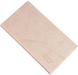 Realsystem Zsebnaptár REALSYSTEM Fashion fekvő fehér lapos drapp 2026 (5700-07) - robbitairodaszer