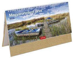 Toptimer Asztali naptár képes TOPTIMER T056 álló fehér lapos Magyarországot járva bézs 2026 (T560T-007)