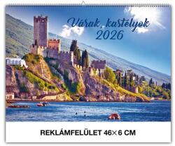 Realsystem Falinaptár REALSYSTEM 460x320mm fekvő Várak kastélyok 2026 (6091-VK) - robbitairodaszer