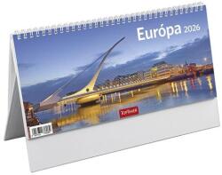 Toptimer Asztali naptár képes TOPTIMER T063 álló fehér lapos Európa 2026 (T631P-00P)