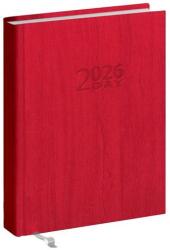 Realsystem Zsebnaptár REALSYSTEM 2 Day B/6 kétnapos álló fehér lapos Piros 2026 (5441-09) - robbitairodaszer