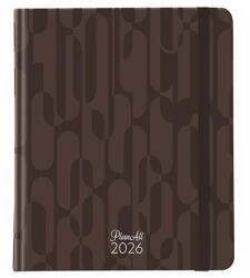Planall Határidőnapló PLANALL New Classic B/5 heti keményfedelű gumis Brown 2026 (21554)