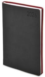 TopTimer Határidőnapló TOPTIMER Madeira M011 B/5 heti fehér lapos fekete-bordó 2026 (T011M-032)