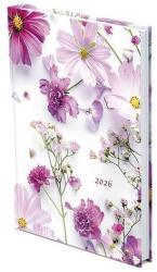 TopTimer Határidőnapló TOPTIMER Joy J011 B/5 heti fehér lapos UV lakk Pillangóvirág 2026 (T011J-201) - robbitairodaszer