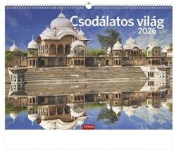 TopTimer Falinaptár TOPTIMER T093 420x310mm fekvő Csodálatos világ 2026 (T9300-18F)