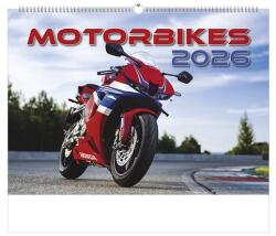 TopTimer Falinaptár TOPTIMER T092 450x315mm fekvő Motorbikes 2026 (T9200-13F) - robbitairodaszer