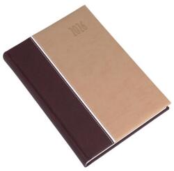 Realsystem Határidőnapló REALSYSTEM Kensington A/5 napi fehér lapos barna 2026 (5321-76) - robbitairodaszer