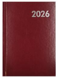Alisca Határidőnapló ALISCA B/6 napi fehér lapos bordó 2027 (260602/BO) - robbitairodaszer