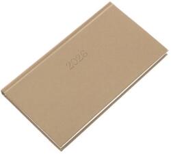 Realsystem Zsebnaptár REALSYSTEM Standard fekvő fehér lapos drapp 2026 (5711-07) - robbitairodaszer