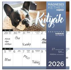Lizzy card Falinaptár mágneses LIZZY CARD 220x220mm 2 hetes Kutyák 2026 (21690) - robbitairodaszer