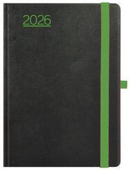 TopTimer Határidőnapló 2026, N012 B6 (Heti beoszt. ) FEKETE-ZÖLD (26T012N-006)